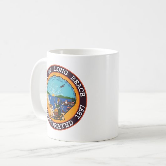 Mug Sceau de Long Beach, Californie (Devant gauche)