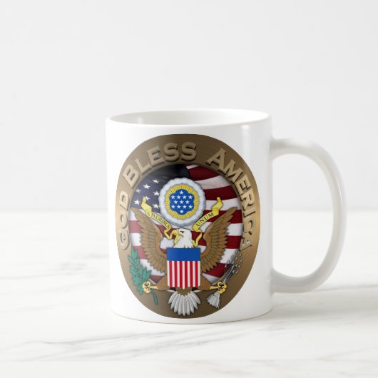 Mug Sceau des États-Unis d'Amérique - Dieu béni l'Amér (Droite)