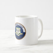 Mug Sceau Drapeau De L'État Du Connecticut (Devant droit)