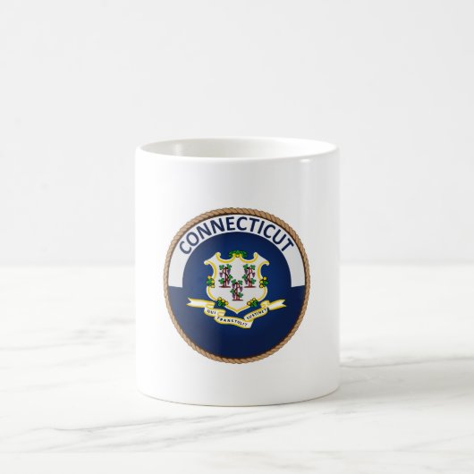 Mug Sceau Drapeau De L'État Du Connecticut (Centre)