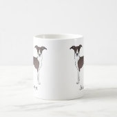 Mug Sceau Et Blanc Italien Greyhound Avec Nom Personna (Centre)