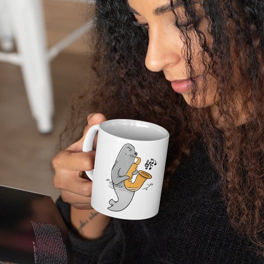 Mug Sceau Jouer Le Saxophone