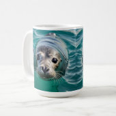 Mug Sceau mignon Tête hors de l'eau (Devant gauche)