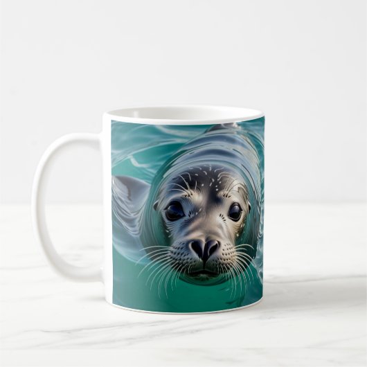 Mug Sceau mignon Tête hors de l'eau (Gauche)