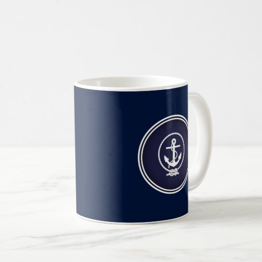 Mug Sceau nautique Ancre (Devant droit)