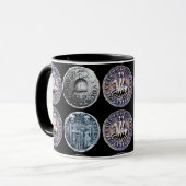 Mug SCEAUX DU MODÈLE DE CHEVALIERS Noir (Devant gauche)