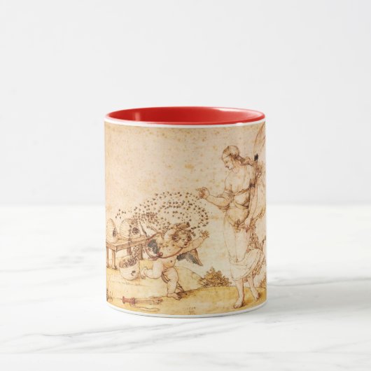 Mug SCELLÉ DE CIRE BRUNE DE L'ABEILLE À MIEL / Cupidon (Centre)