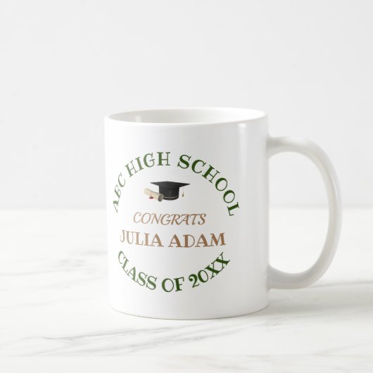 Mug Scénario de célébration de fin d'études secondaire (Droite)