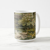 Mug Scène botanique de cygnes dans un jardin anglais (Devant droit)