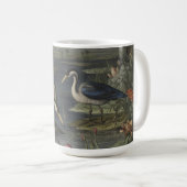 Mug Scène botanique de grue bleue près d'une rivière (Devant droit)