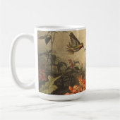 Mug Scène botanique vintage d'hummingbirdet de fleurs (Gauche)