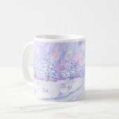 Mug Scène Cabine rose neige de Noël (Devant gauche)