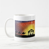 Mug Scène chrétienne de nativité de Noël (Gauche)