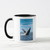 Mug Scène de baleines à bosse du Connecticut (Gauche)