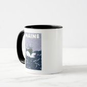 Mug Scène de bateau de pêche du crabe du Maine (Devant gauche)