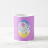 Mug Scène de caméo stylisée d'une fleur joyeuse - (Centre)