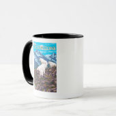 Mug Scène de chèvres de montagne - West Yellowstone, M (Devant gauche)
