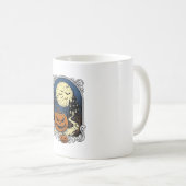 Mug Scène de citrouille hantée Art vectoriel Halloween (Devant droit)