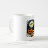 Mug Scène de citrouille hantée Art vectoriel Halloween (Devant gauche)