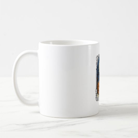 Mug Scène de citrouille hantée Art vectoriel Halloween (Gauche)