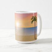 Mug Scène de coucher du soleil/plage de lever de (Devant droit)
