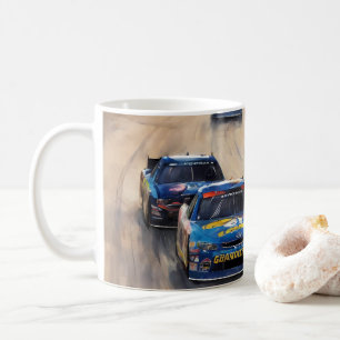Mug Scène de course haute vitesse colorée au crépuscul