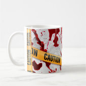 Mug Scène de crime avec strate de sang et bande de pru (Gauche)