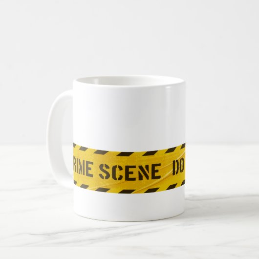 Mug Scène de crime ne croisent pas rayures jaunes tass (Devant gauche)