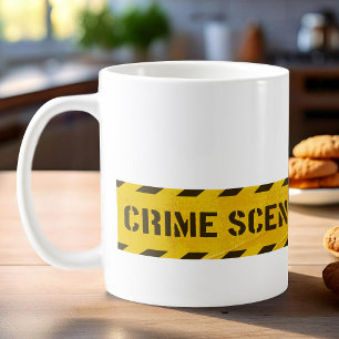 Mug Scène de crime ne croisent pas rayures jaunes tass