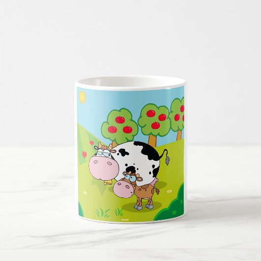 Mug Scène de ferme avec vache et veau