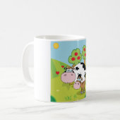 Mug Scène de ferme avec vache et veau (Devant gauche)