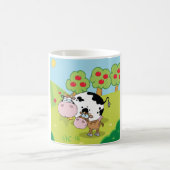 Mug Scène de ferme avec vache et veau (Centre)