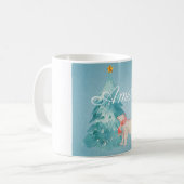 Mug Scène de forêt des Fêtes personnalisable (Devant gauche)