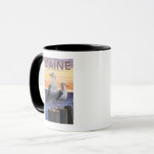 Mug Scène de goélands du Maine (Devant gauche)