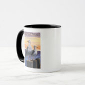 Mug Scène de goélands marins du Connecticut (Devant gauche)