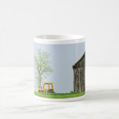 Mug Scène De Grange Avec Tracteur Fermer (Centre)