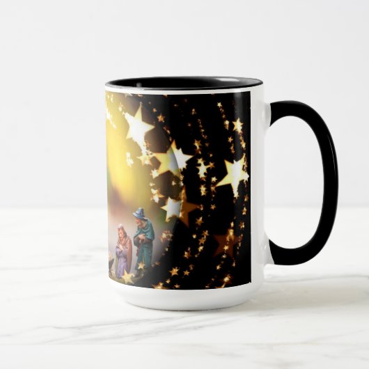 Mug Scène de la Nativité Crib Vierge Marie Enfant Jésu (Droite)