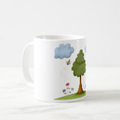 Mug Scène de la nature des abeilles et des arbres avec (Devant gauche)
