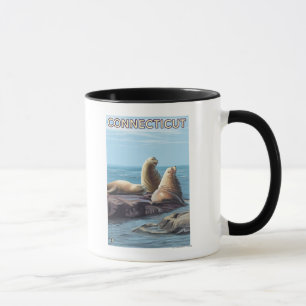 Mug Scène de lions de ConnecticutSea