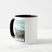 Mug Scène de l'orignal - Sitka, Alaska (Devant gauche)