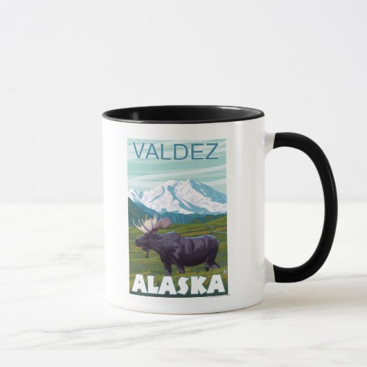 Mug Scène de l'orignal - Valdez, Alaska (Droite)