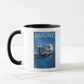 Mug Scène de Loutres de Maine (Gauche)