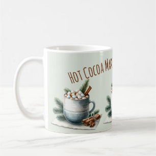 Mug Scène de marshmallow au cacao cosy en hiver