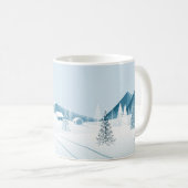 Mug Scène de neige de Noël (Devant droit)