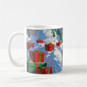 Mug Scène de neige festive de Noël Airedale (Gauche)
