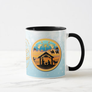 Mug Scène de Noël avec l'Enfant Jésus dans la crèche