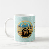 Mug Scène de Noël avec l'Enfant Jésus dans la crèche (Gauche)