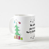 Mug Scène de Noël avec oiseaux et notes de musique (Devant gauche)