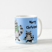 Mug Scène de Noël avec ratons laveurs (Devant droit)