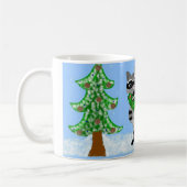 Mug Scène de Noël avec ratons laveurs (Gauche)